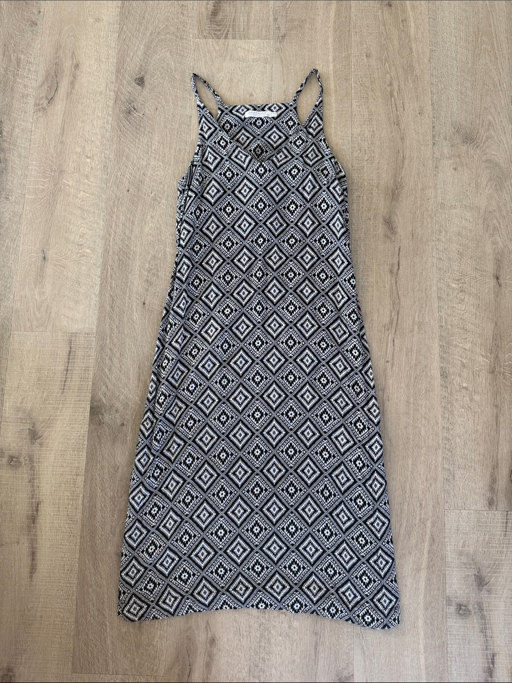 Seafolly la palma Black and White Geometric Maxi Dress size xs